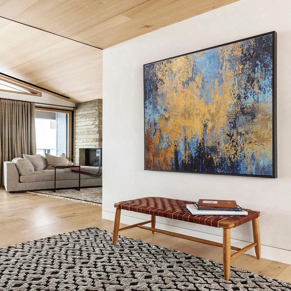 Custom Oversized Acrylic Abstract Painting - Hand-Painted for Living Room