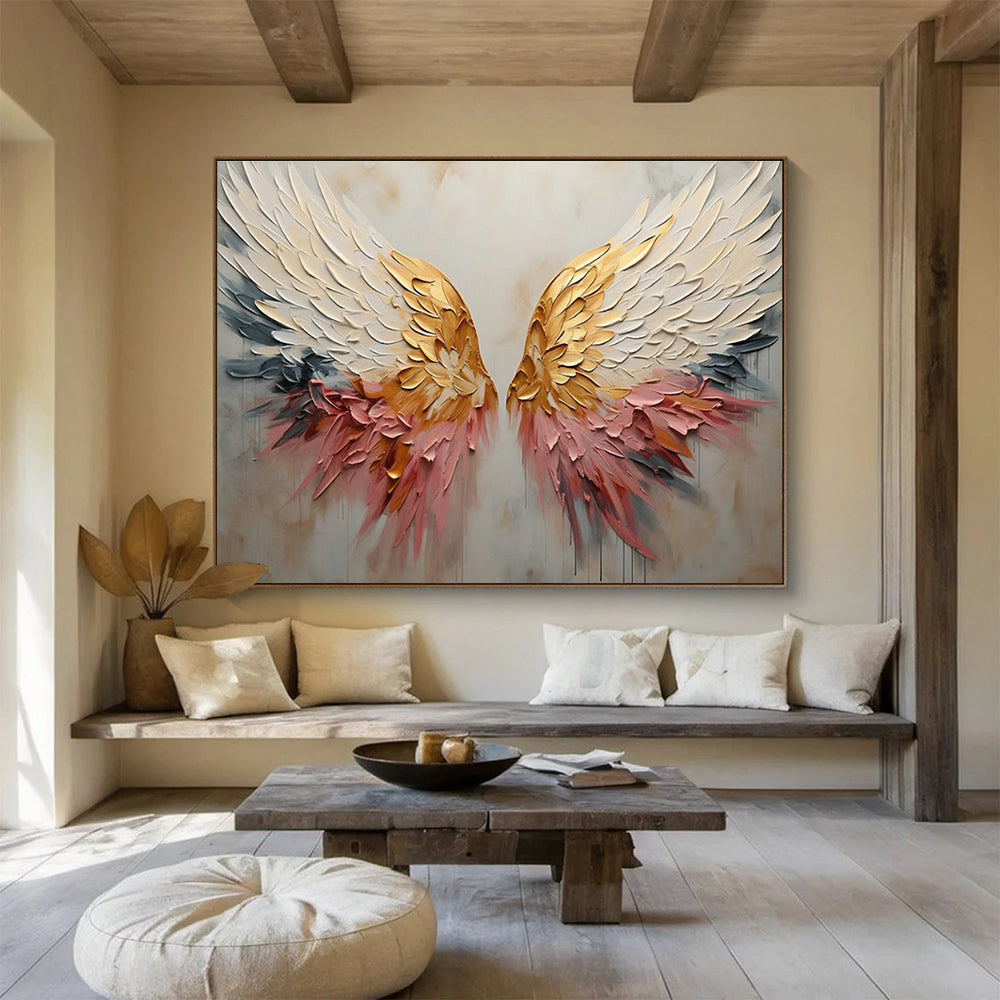 Big Hand-Painted Abstract Art, Australian Aboriginal-inspired for Rustic Interiors DLZ3247
