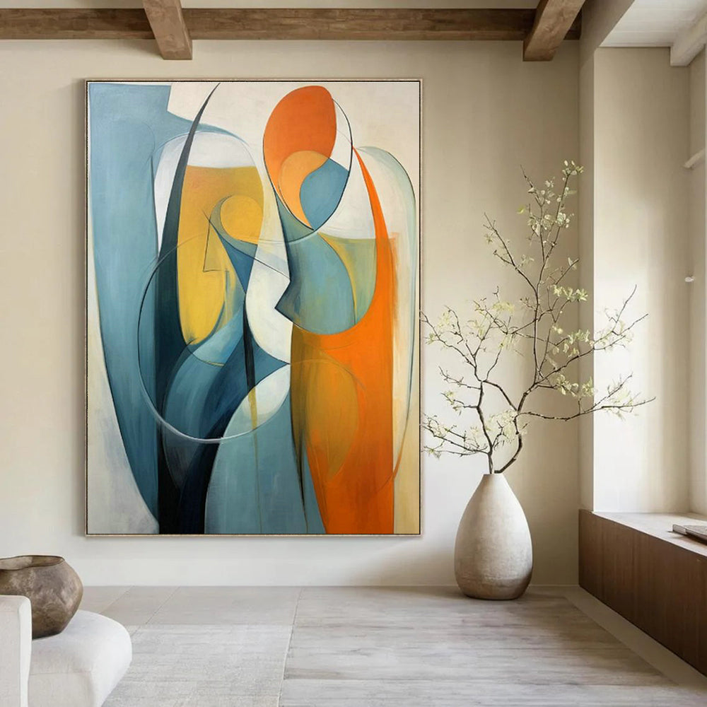 Extensive Large-Scale Custom Hand-Painted Abstract Canvas - Artistic Freedom for Street Performance Arenas  DLZ0286