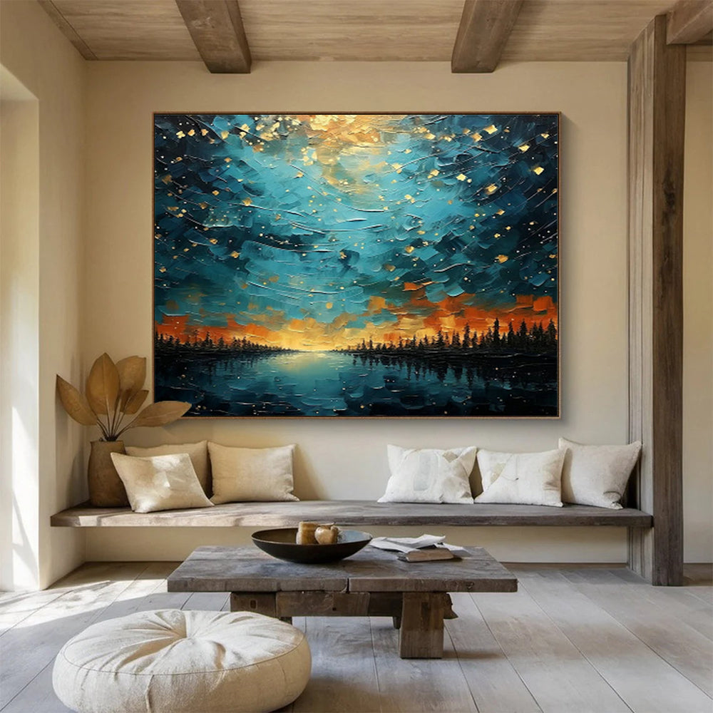 Large Custom Abstract Hand-Painted Art for Urban Vertical Farming Crop Yield Prediction Research Institute DLZ3090