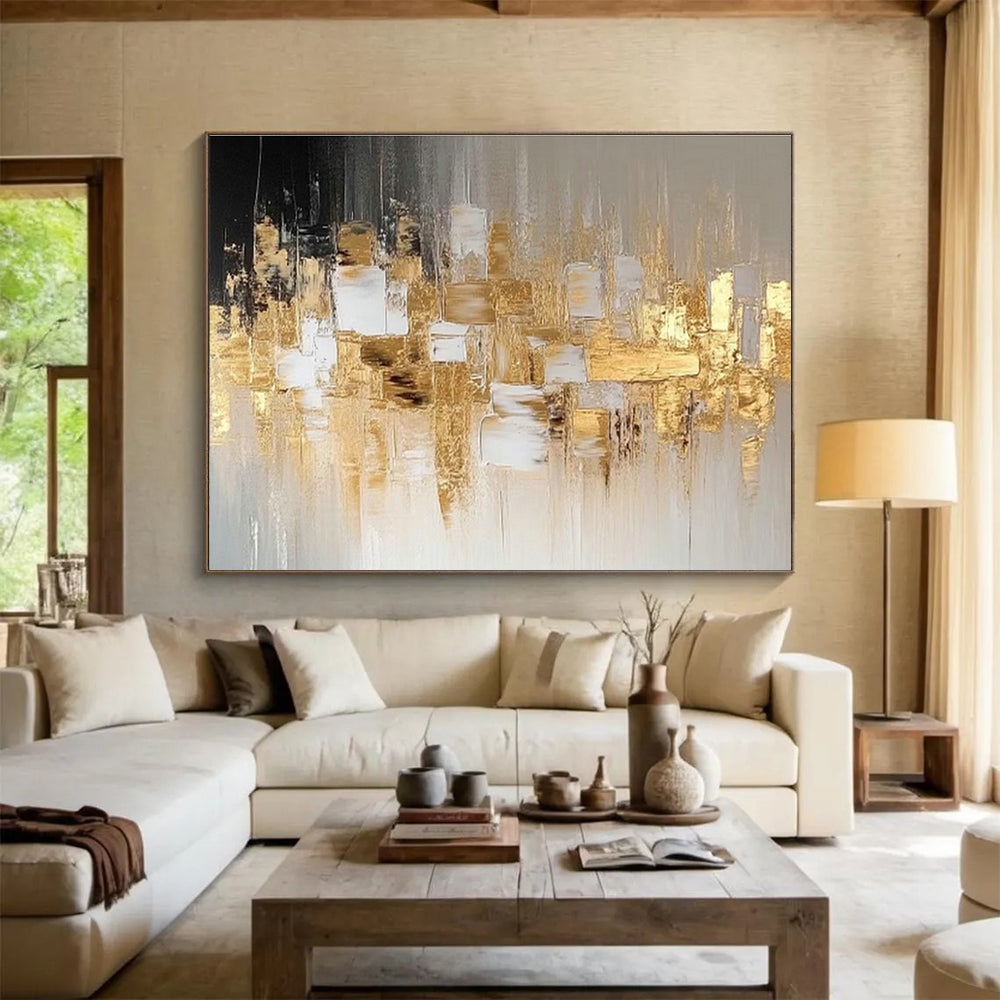 Large Custom Abstract Hand-Painted Art for Desert Oasis Resort Spa DLZ2912