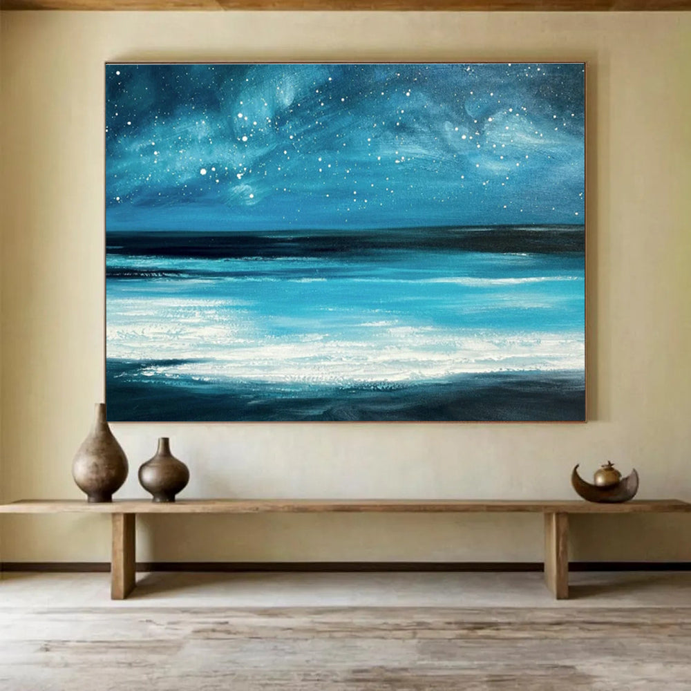 Customizable Wine Cellar Large Abstract Hand-Painted Art