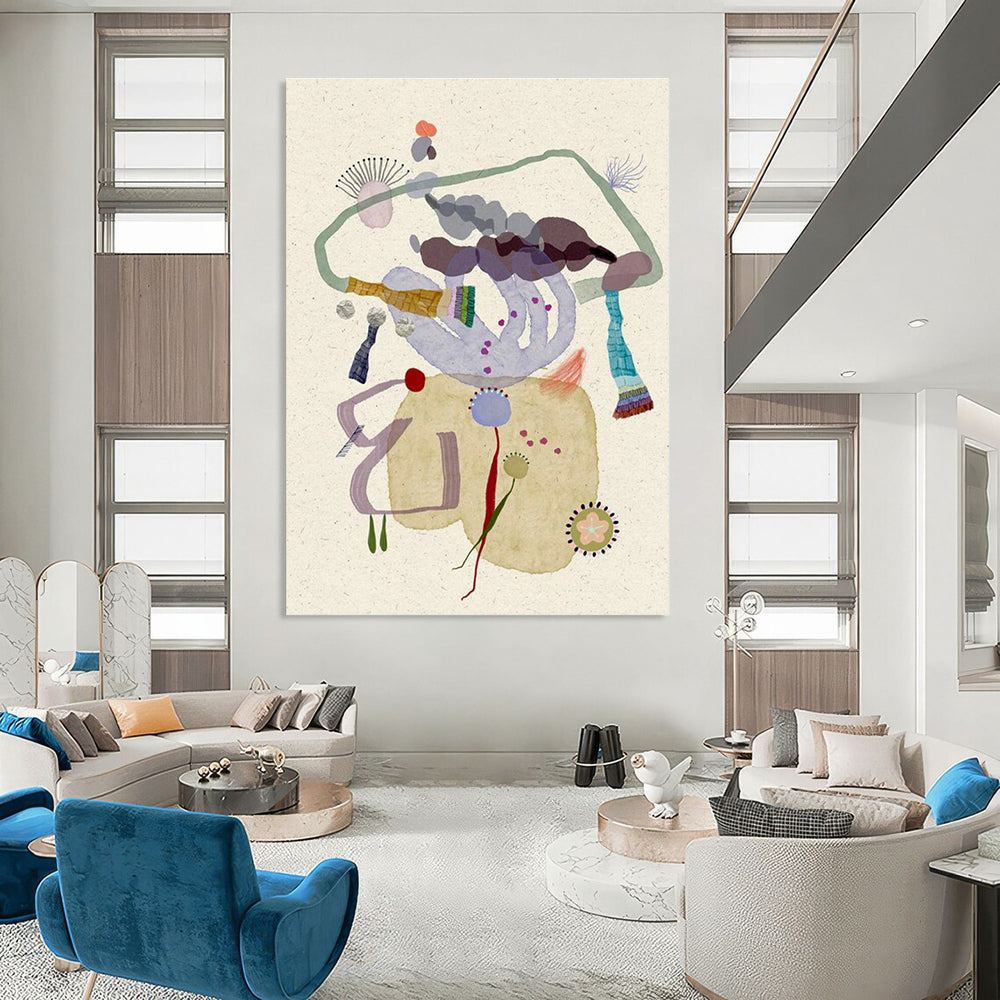 Extra Large Custom Handmade Abstract Painting for Cryptocurrency Trading Clubs  DLZ0092
