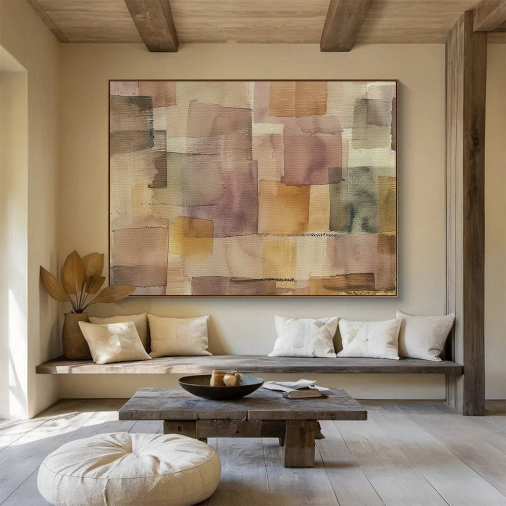 Oversized Custom Abstract Hand Painting for Urban Composting Facility Atrium DLZ2976