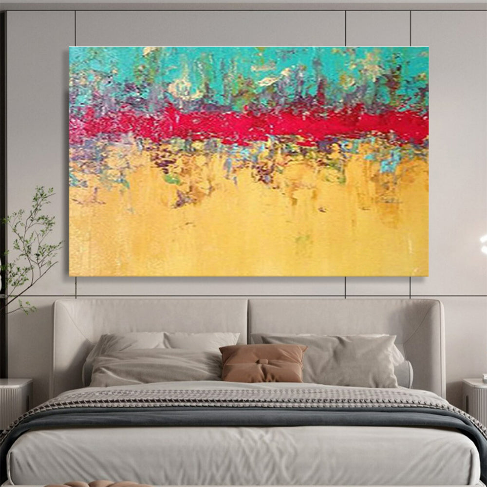 Custom-Made Giant Abstract Hand Painting for Vision Therapy Center DLZ2787
