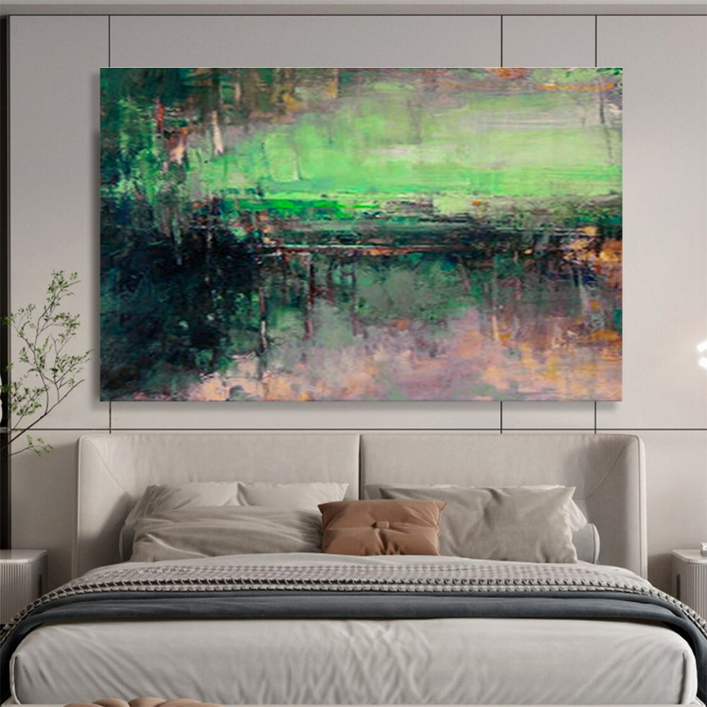 Custom-Made Giant Abstract Hand Painting for Sleep Clinic DLZ2779