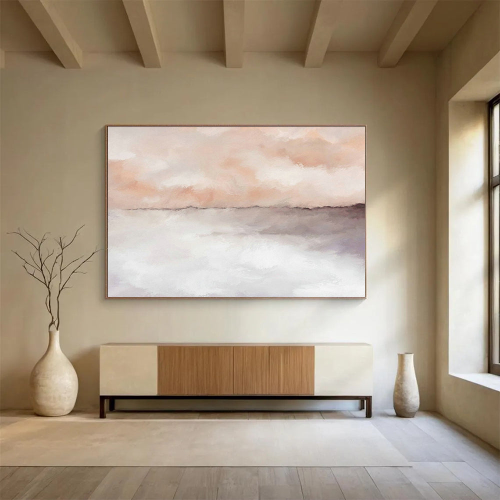 Large Custom Abstract Hand-Painted Art for High-Speed Rail Observation Car DLZ2802