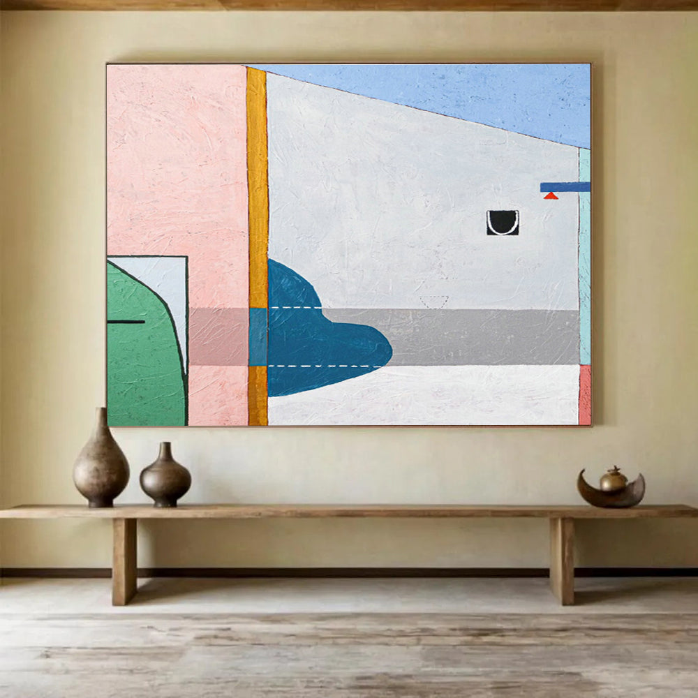 Customized Large-Scale Abstract Hand Painting for Underwater Archaeological Research Vessel Bridge DLZ2932