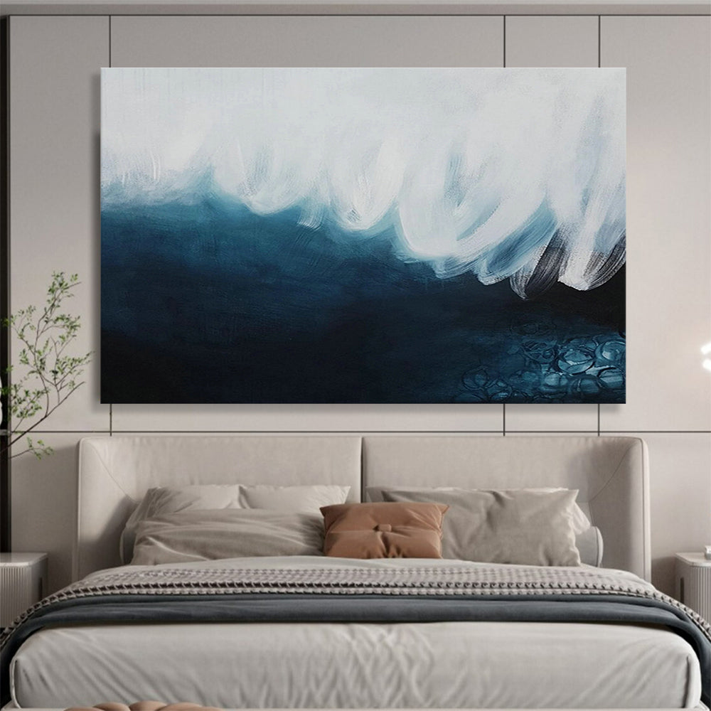 Smart Sensor Custom Hand-Painted Abstract Art for Tech Offices and Modern Workspaces