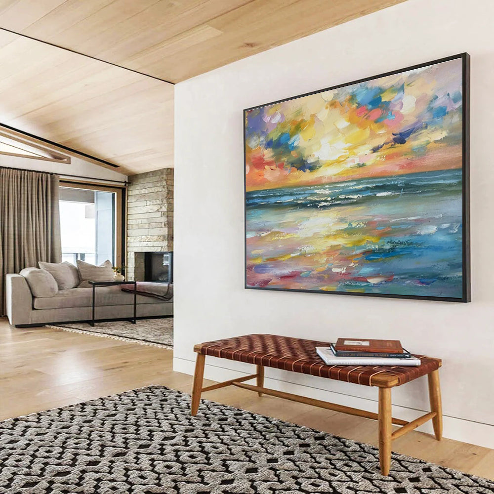 Tailored Hockey Arena Giant Abstract Hand-Painted Mural