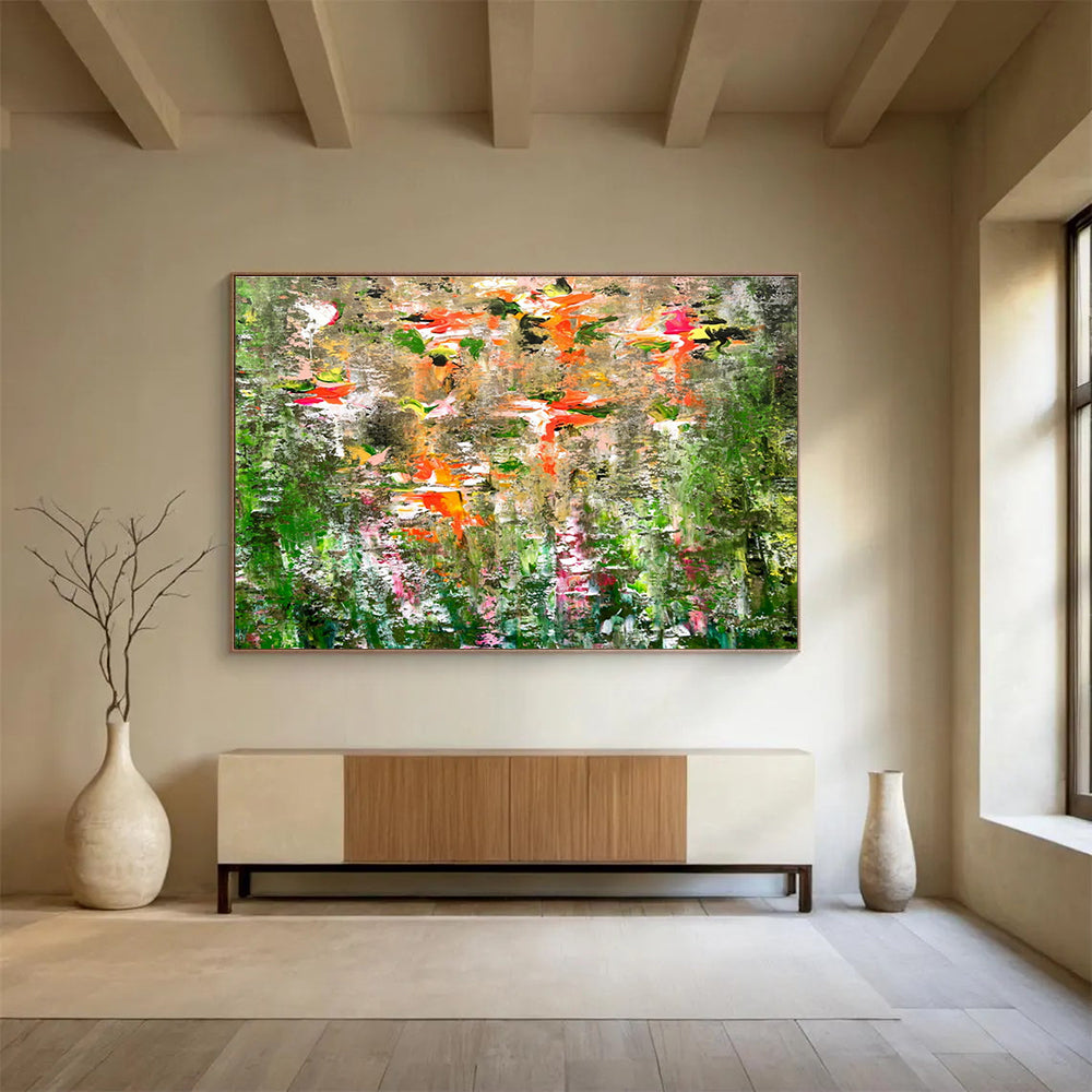 Extra Wide Custom Handmade Abstract Painting for Airport Lounges DLZ3306