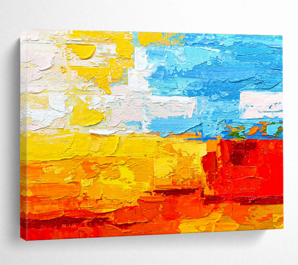 Custom-Made Space Debris Removal Satellite Assembly Line Large Abstract Hand Painting DLZ2654