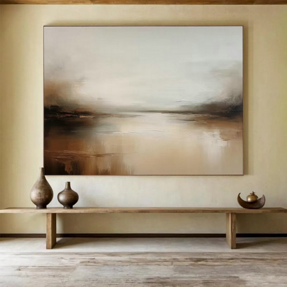 Custom-Made Giant Abstract Hand Painting for Spa Center DLZ2705