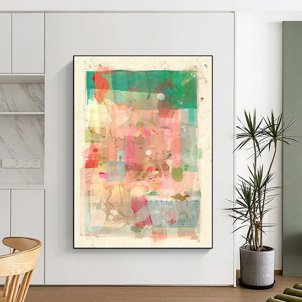 Monumental Large Custom Hand-Painted Abstract Painting - Majestic Decor for Concert Halls  DLZ0171