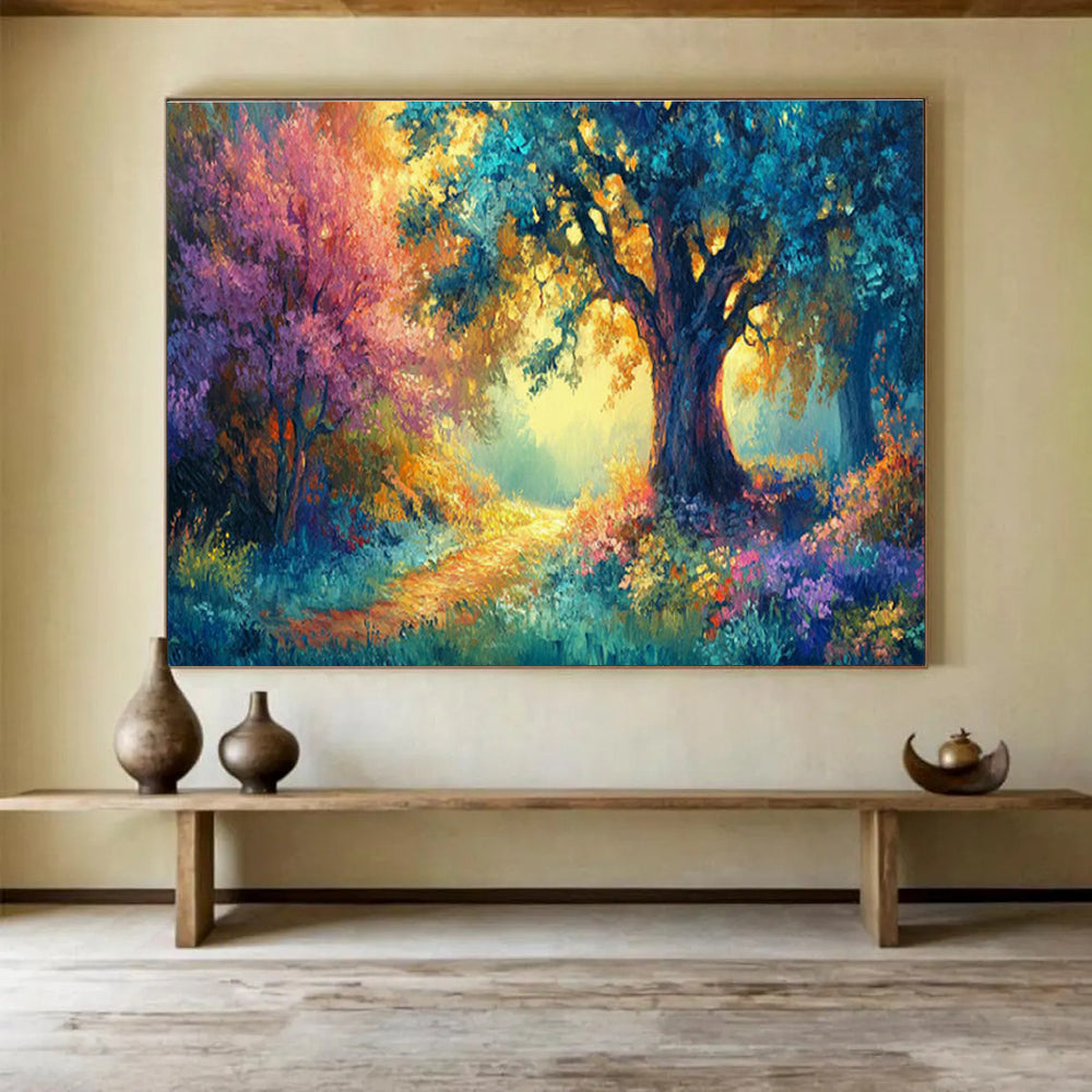 Customized Large-Scale Abstract Hand Painting for Urban Pollinator Pathway Creation Center DLZ3081
