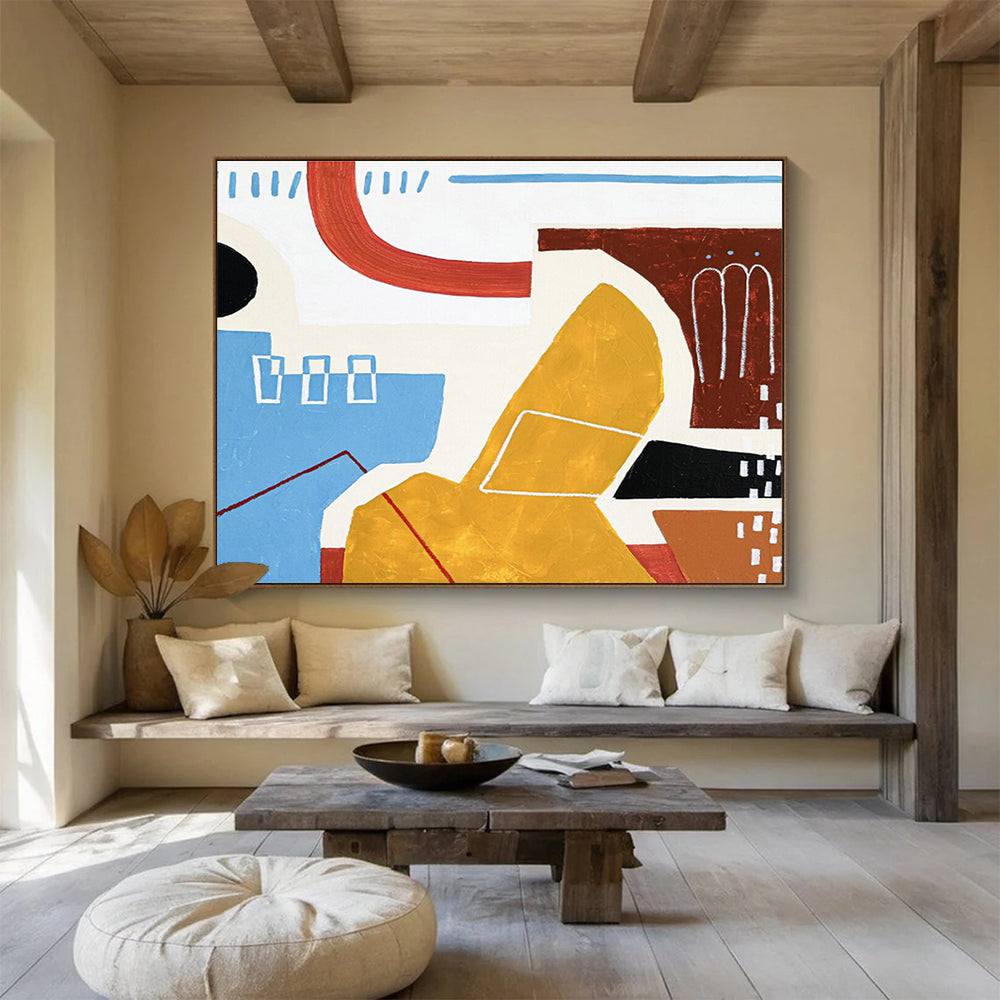 Custom Giant Abstract Hand Painting for Subterranean Mushroom Farm Cultivation Area DLZ2950