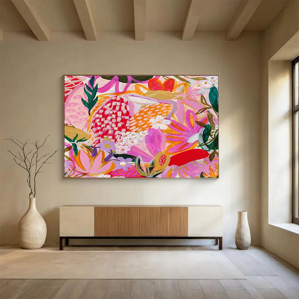 Oversized Custom Hand-Painted Abstract Art for Antarctic Sea Ice Albedo Research Base DLZ3092