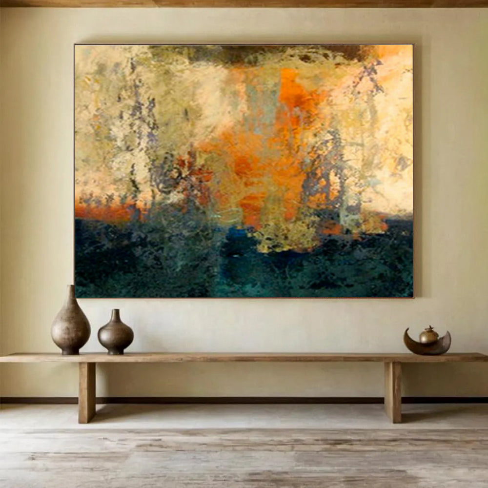 Large-Size Custom Hand-Painted Abstract Painting for Veterinary Emergency Room DLZ2762