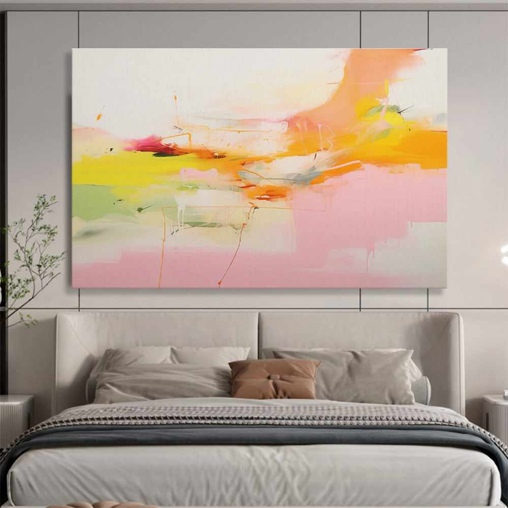 Large Custom Abstract Hand-Painted Art for Music Streaming Service Office DLZ2874