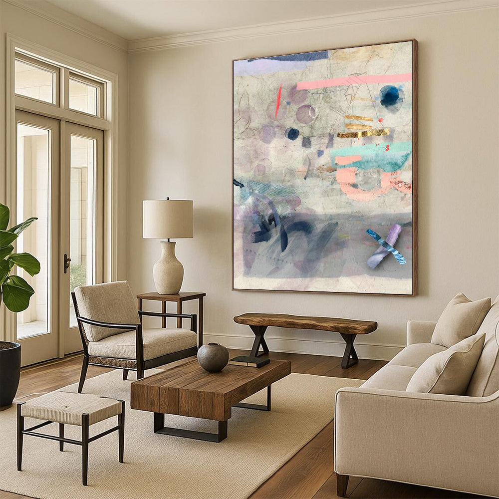 Generous Custom Hand-Painted Abstract Art - Charming Touch for Bed & Breakfasts  DLZ0160
