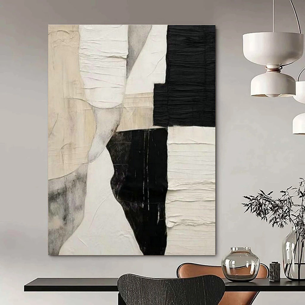 Grandiose Custom Hand-Painted Abstract Canvas - Elegant Touch for Tea Ceremonies Venues  DLZ0250
