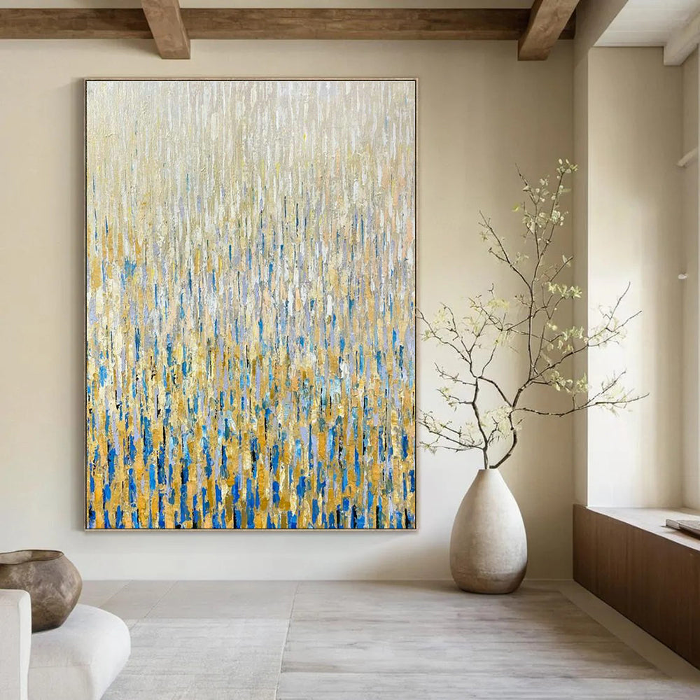 Grandiose Custom Hand-Painted Abstract Painting - Artistic Elegance for Classical Music Recital Halls  DLZ0295