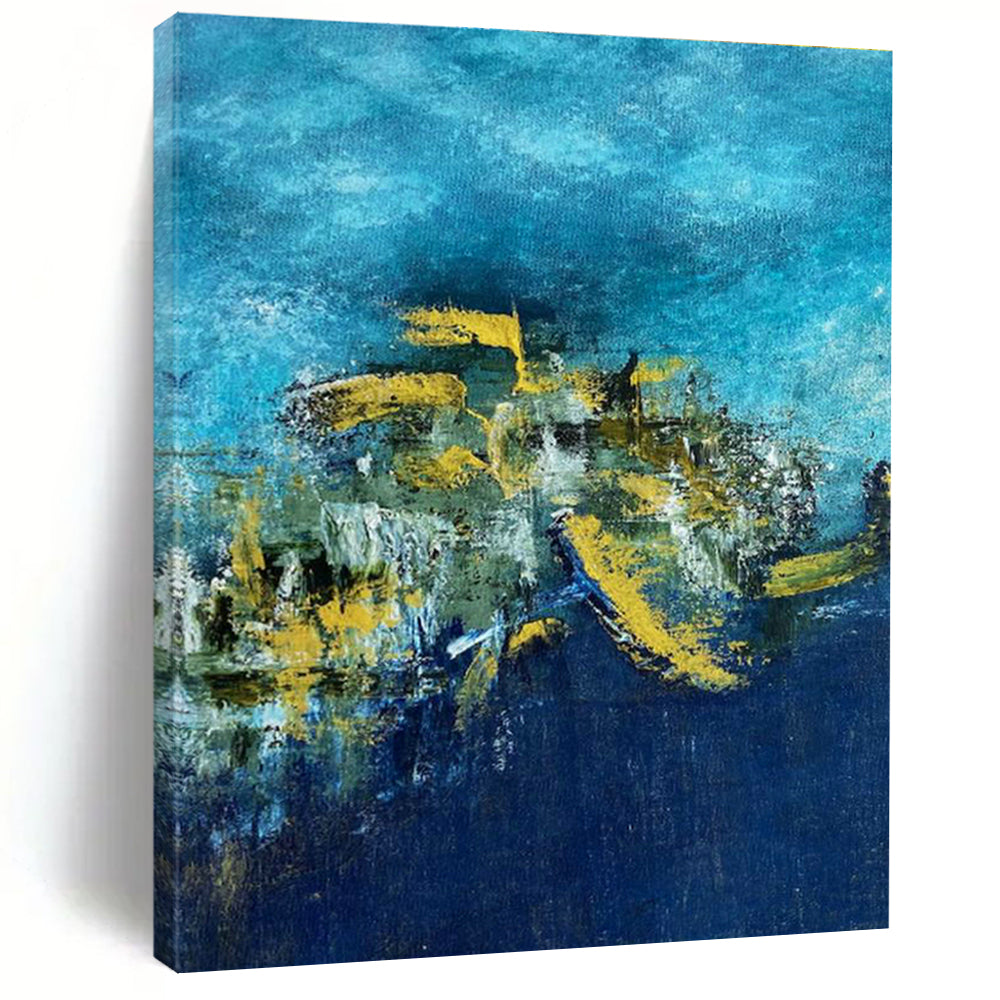 Oversized Custom Hand-Painted Abstract Wall Art for Virtual Reality Arcade Centers  DLZ0062