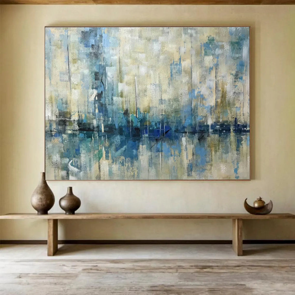 Custom-Made Space Tourism Terminal Large Abstract Hand Painting DLZ2550