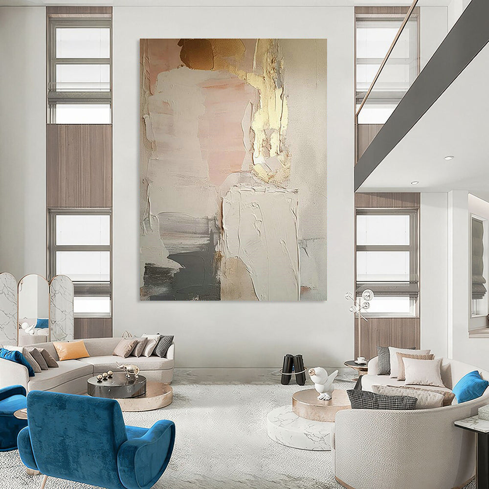 Light Up Sales Offices with Large-Scale Custom Hand-Painted Abstract Paintings  DLZ0130