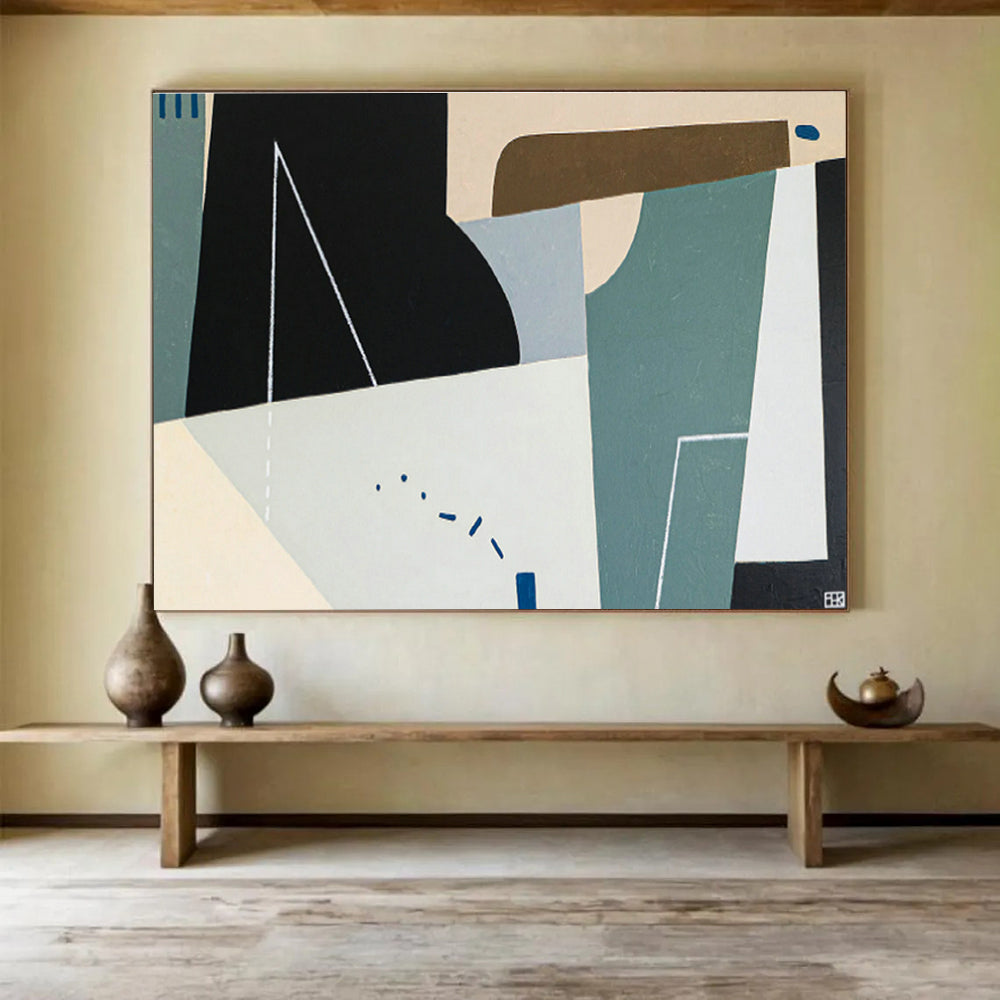 Large-Size Custom Abstract Hand Painting for Antarctic Research Drilling Station Laboratory DLZ2937