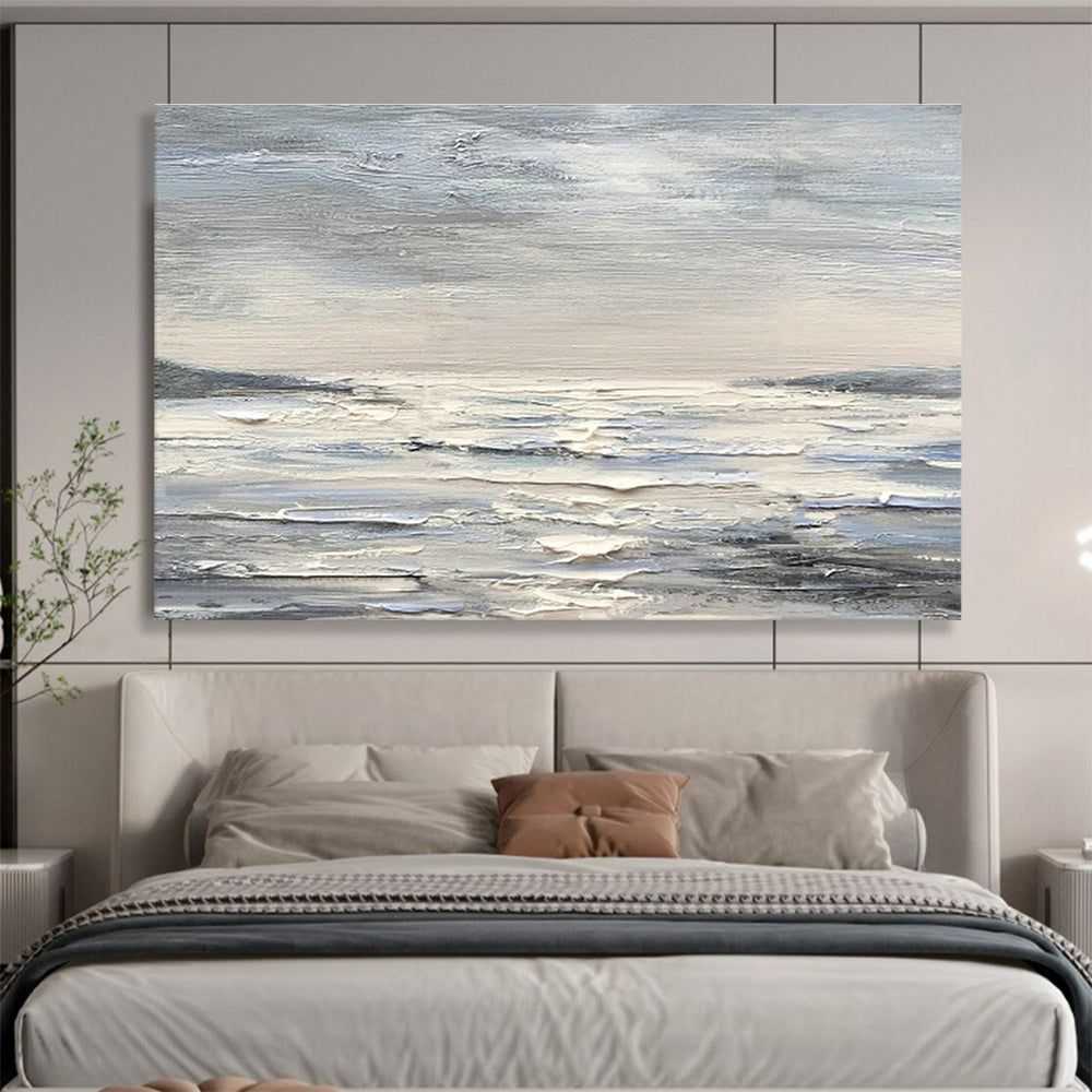 Customized Large Abstract Hand Painting for Antarctic Marine Mammal Tagging and Tracking Station DLZ3014