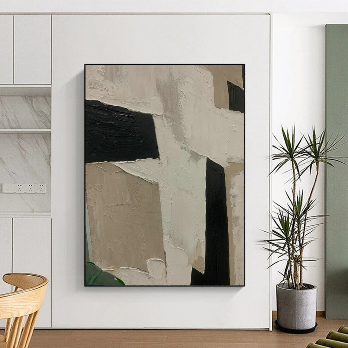 Vast Large-Scale Custom Hand-Painted Abstract Painting - Relaxing Vibe for Wellness Resorts’ Lobbies  DLZ0189