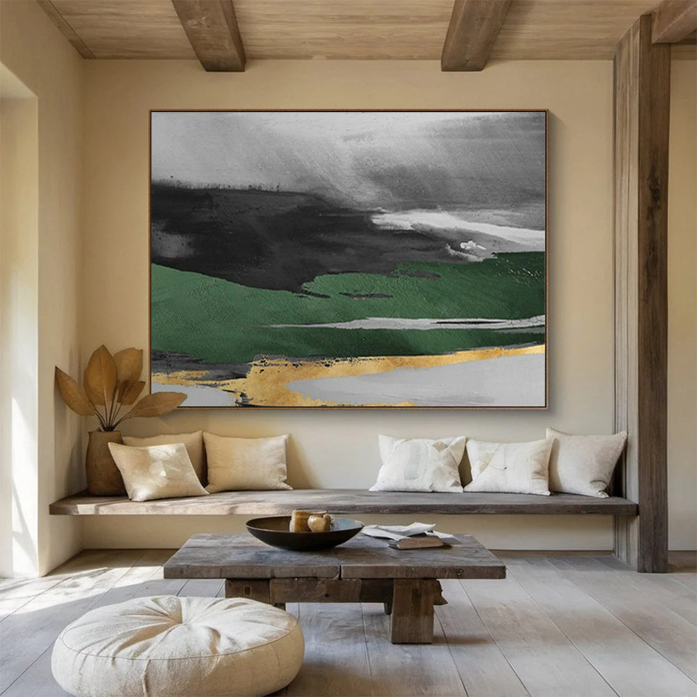 Large Custom Abstract Hand-Painted Art for Underwater Cultural Heritage Digital Reconstruction Studio DLZ2990