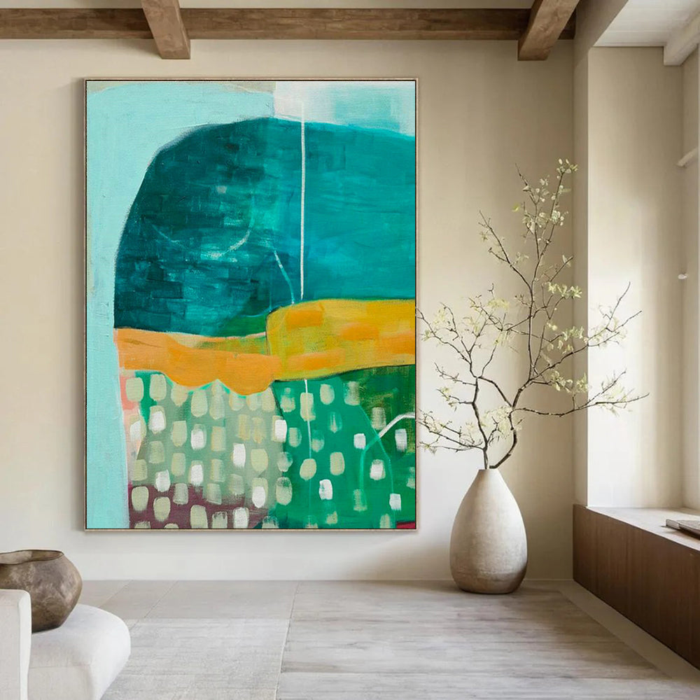 Jumbo Customizable Hand-Painted Abstract Artwork for Underwater Photography Galleries  DLZ0094