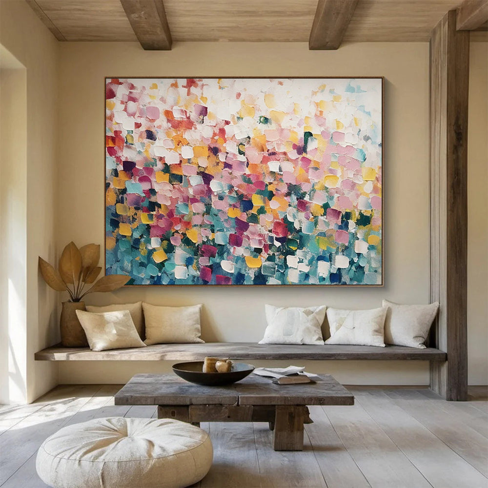 Oversized Custom Hand-Painted Abstract Canvas for Dance Studios DLZ3266