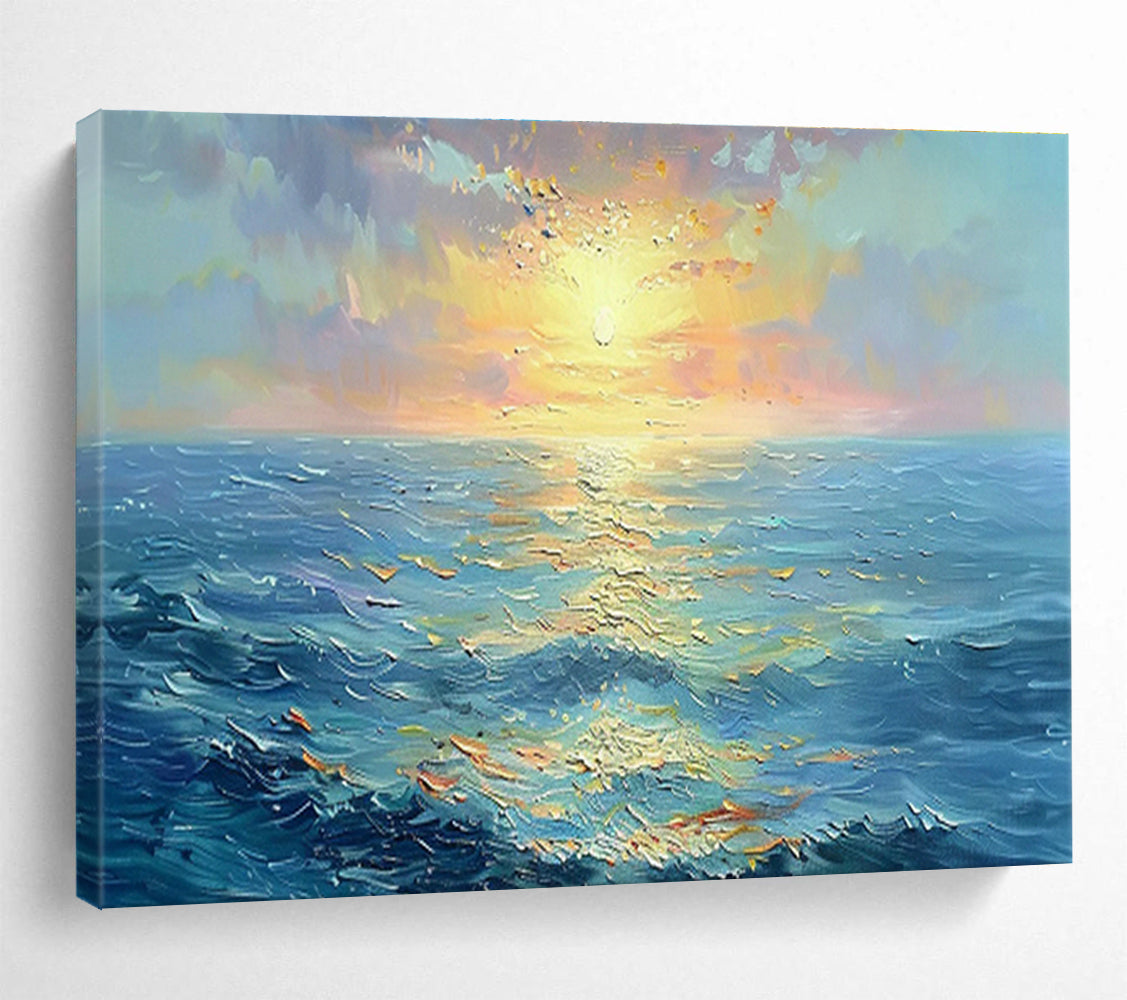 Large-Size Custom Abstract Hand Painting for Urban Rooftop Rainwater Harvesting System Integration and Management Office DLZ3144