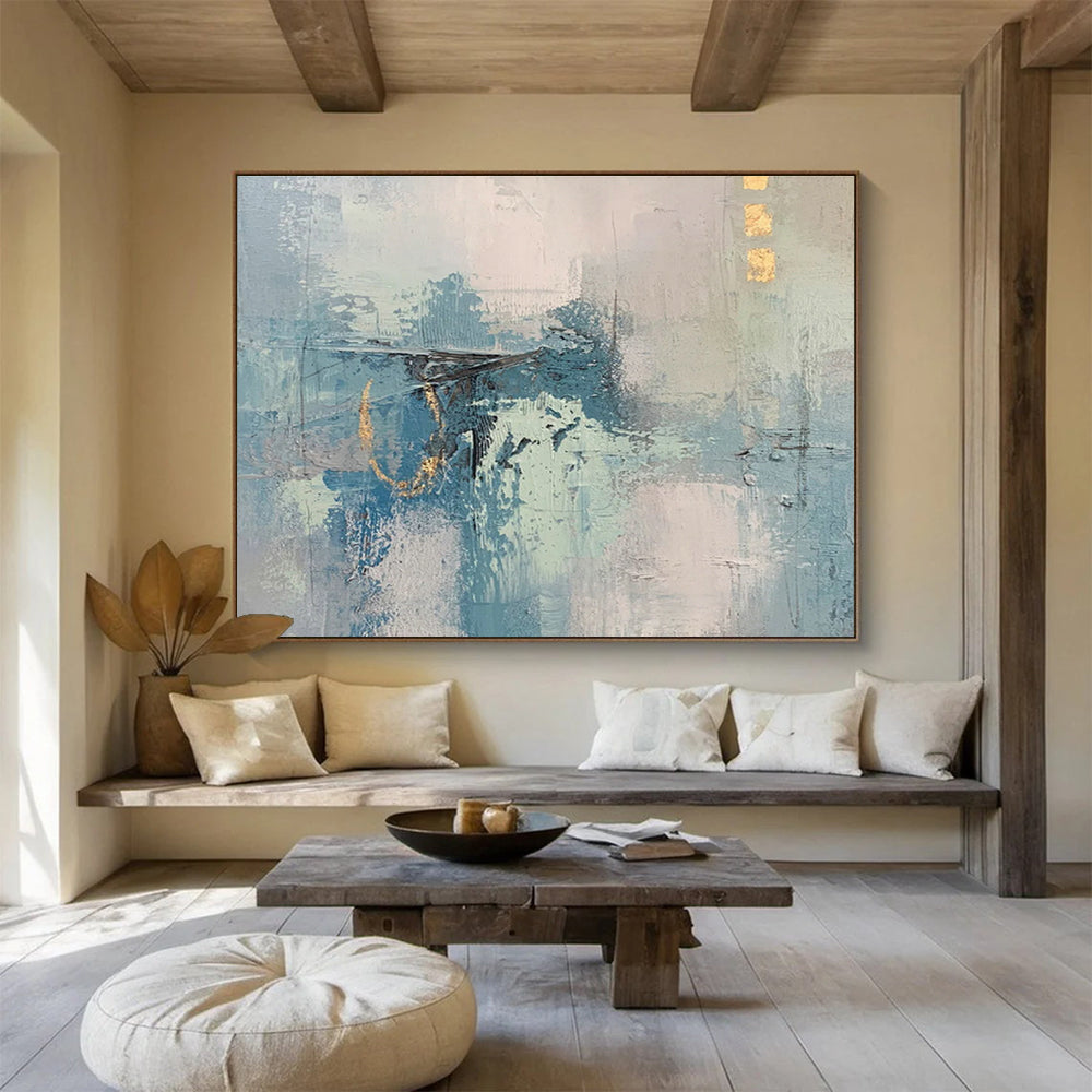 Custom Giant Abstract Hand Painting for Vertical Urban Aquarium Aquatic Animal Training and Enrichment Center DLZ3141