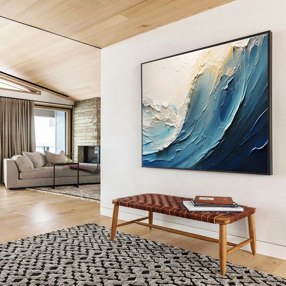 Customized Large-Scale Abstract Hand Painting for Airship Passenger Lounge DLZ2911