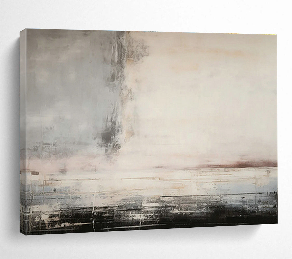 Custom Gradient Pearlescent Hand-Painted Vertical Abstract for Stairwells & Tall Spaces