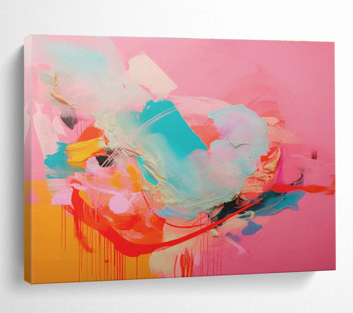 Large-Size Custom Abstract Hand Painting for Digital Publishing House Editorial Office DLZ2886