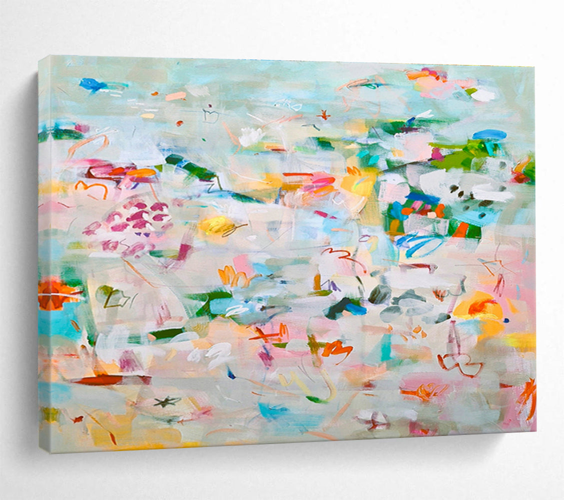 Industrial Pipe Frame Custom Hand-Painted Abstract Art for Lofts and Industrial Spaces