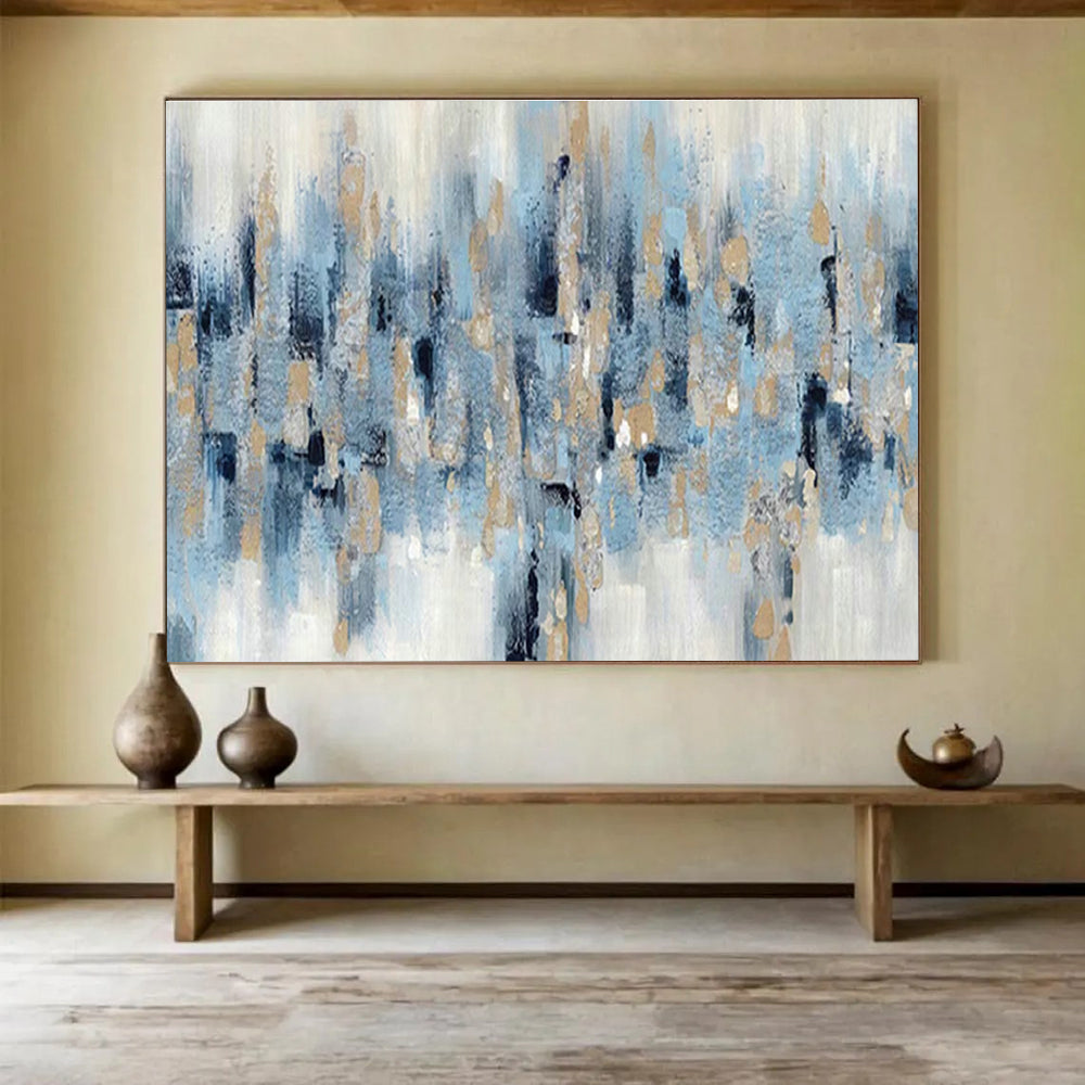 Customized Large Abstract Hand Painting for Antarctic Ozone Layer Monitoring Station DLZ2985
