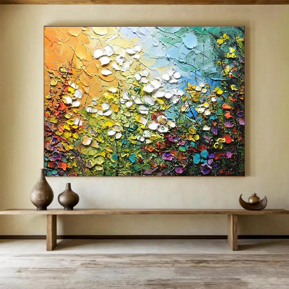 Custom-Made Giant Abstract Hand Painting for Biomass Power Plant Operations Office DLZ2827
