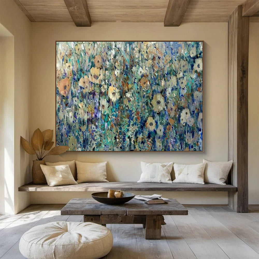Oversized Custom Hand-Painted Abstract Wall Art for Retail Showrooms DLZ3281