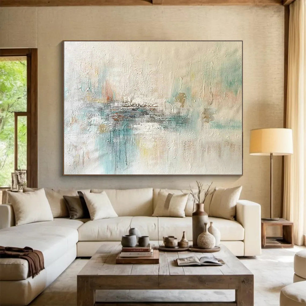 Large-Size Custom Hand-Painted Abstract Painting for Living Room DLZ2674
