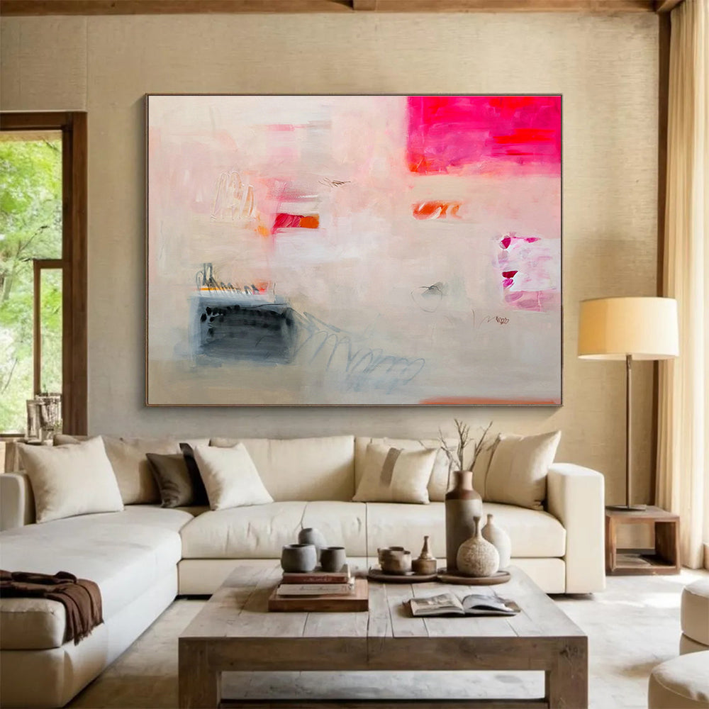 Rustic Wood Panel Custom Hand-Painted Abstract Art with Crackle Effect for Bars and Lounges