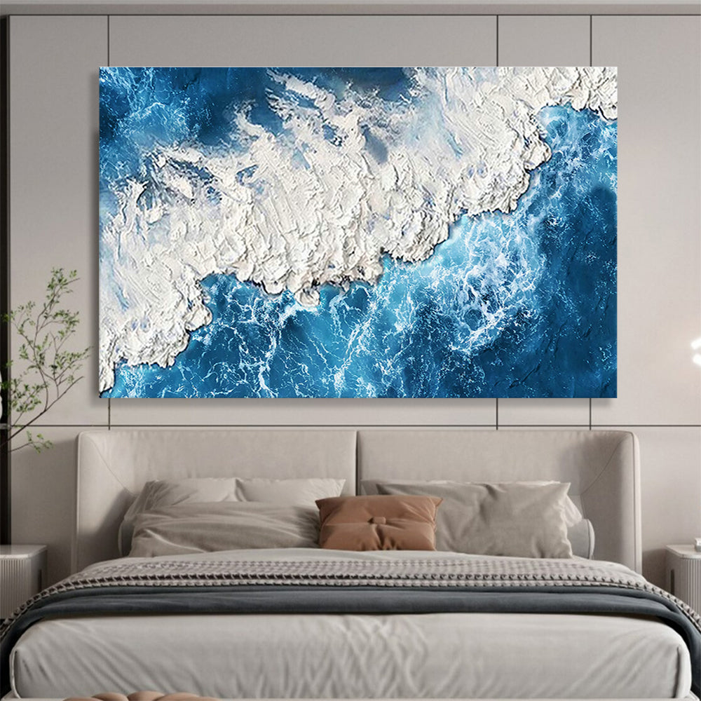 Oversized Custom Hand-Painted Abstract Art for Antarctic Marine Phytoplankton Pigmentation and Photosynthesis Research Base DLZ3169