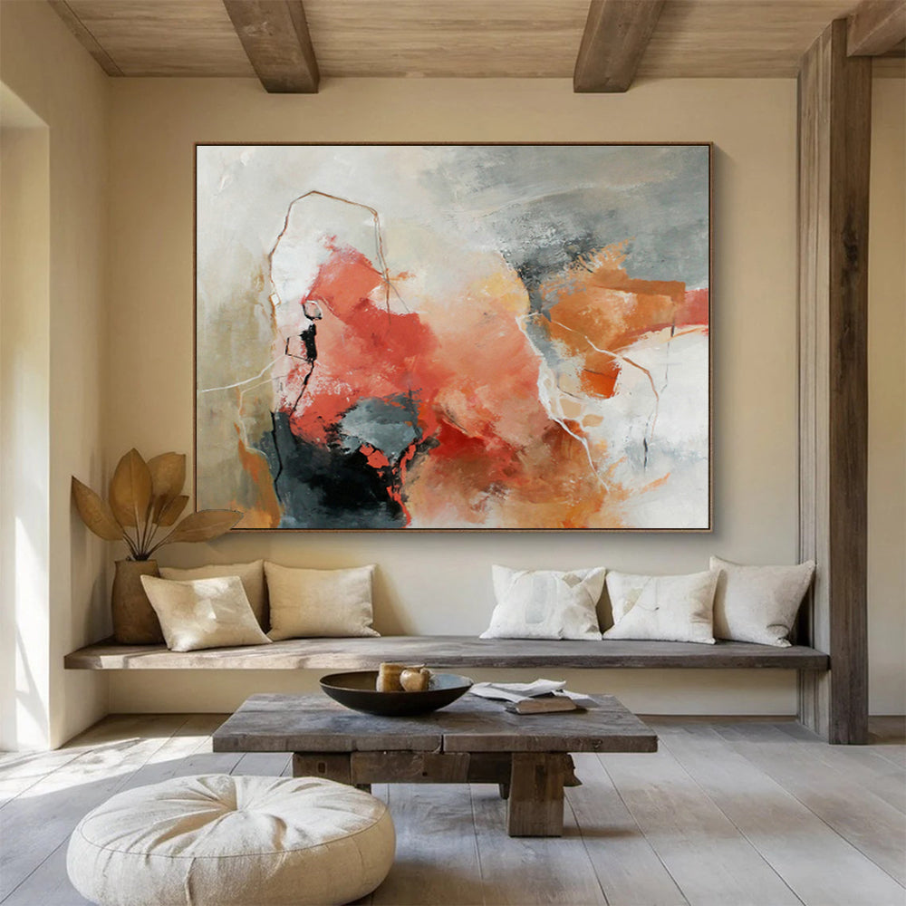 Custom Giant Abstract Hand Painting for Virtual Real Estate Showroom DLZ2899