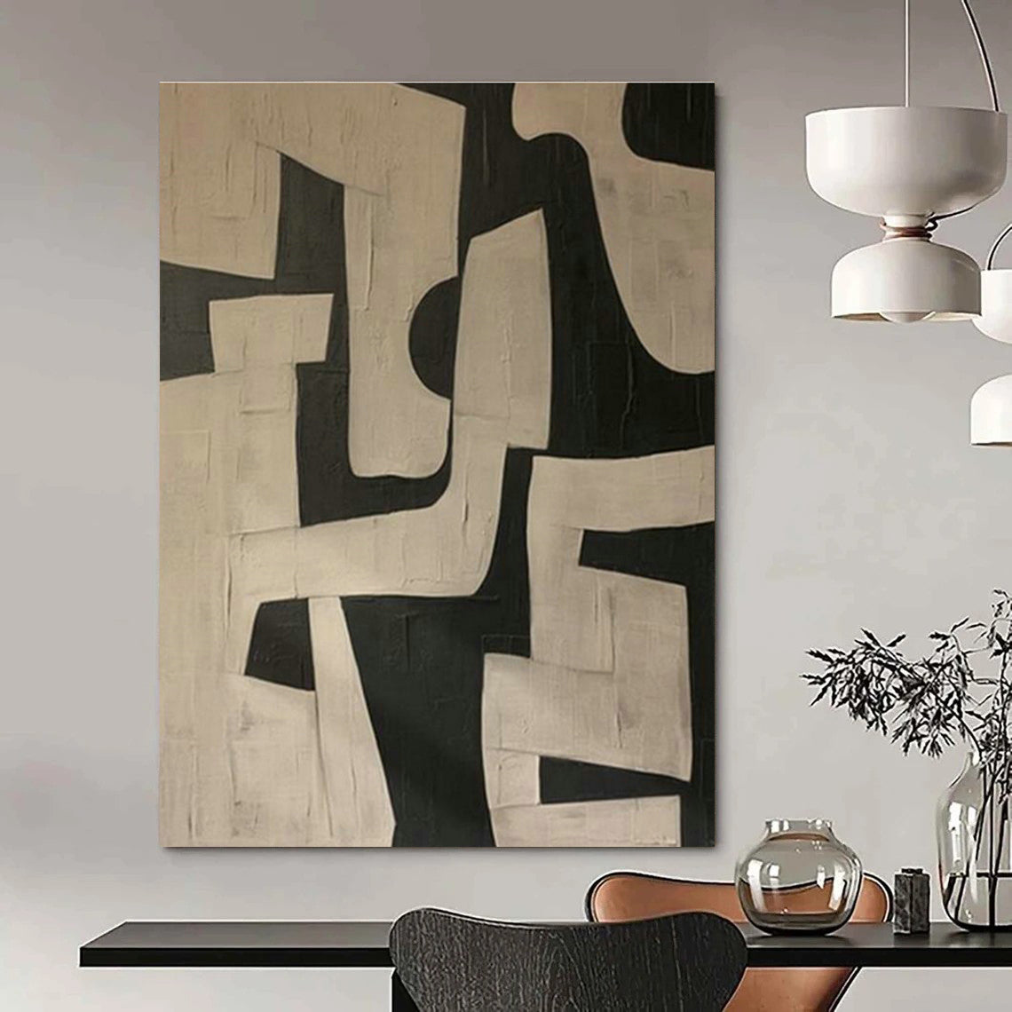 Enormous Custom Hand-Painted Abstract Painting - Engaging Decor for Model Train Exhibitions  DLZ0204