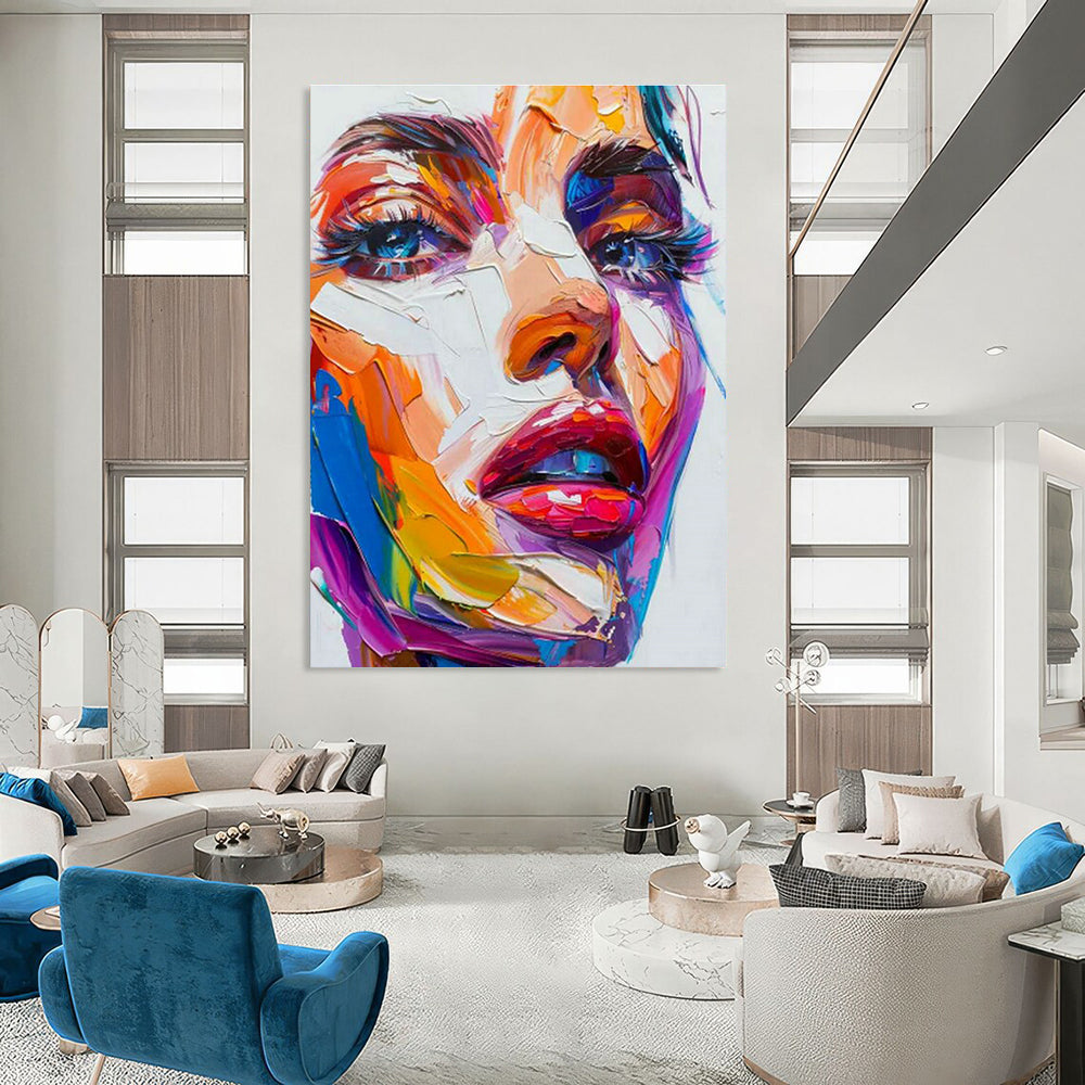Striking Large Custom Hand-Painted Abstract Canvas - Mystical Aura for Tarot Reading Parlors  DLZ0221